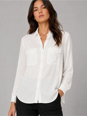 Aritzia Talula White Button Front Shirt